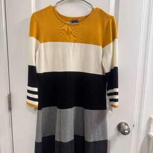 Holiday Striped Sweaterdress